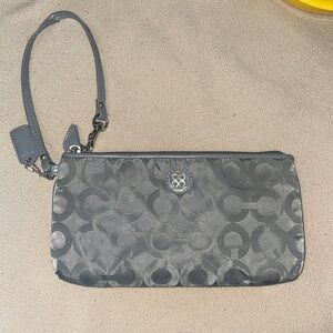Coach Gray Wristlet Clutch